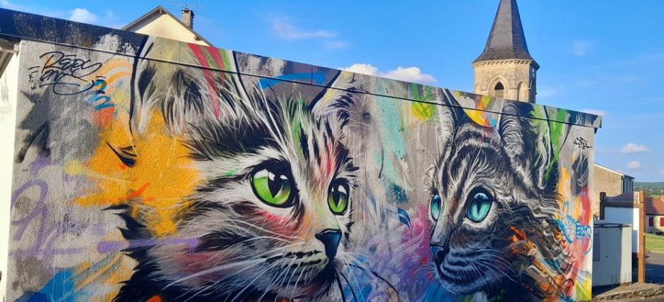 © Gouttières - Village Cat Street Art - Richardot