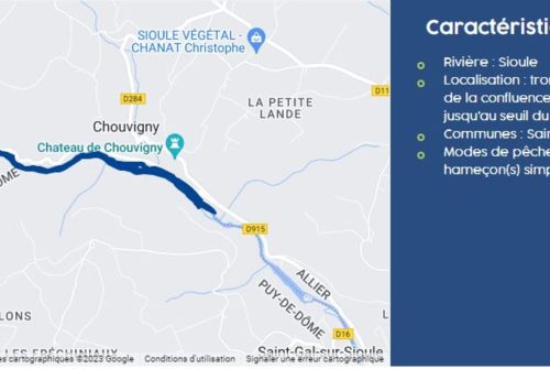 No-kill-Strecke - Sioule Gourdonne in St-Gal-sur-Sioule