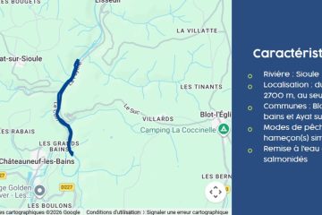 © No-kill-Strecke - La Sioule in Châteauneuf-les-bains_Châteauneuf-les-Bains - Fédération de Pêche 63